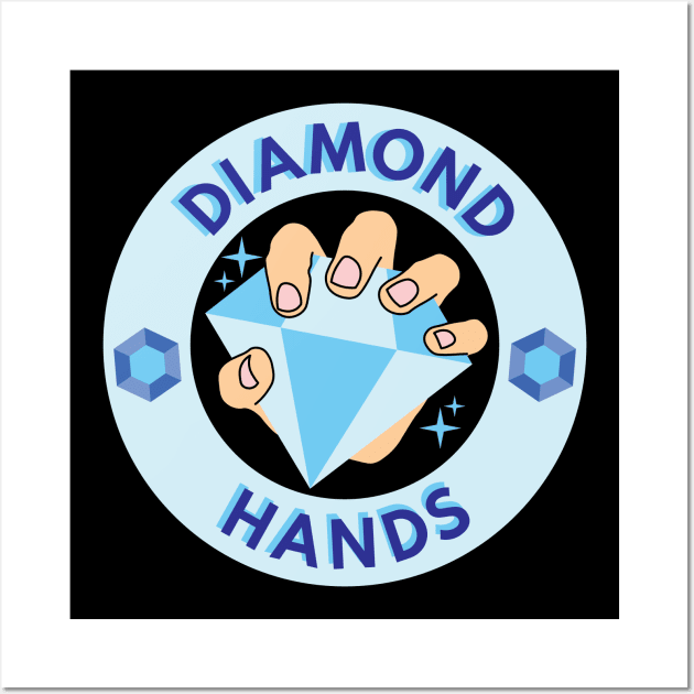 Diamond Hands HODL Wall Art by Shinsen Merch